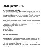 Preview for 4 page of BaBylissMEN 7107U Quick Start Manual