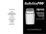 BaBylissPro FOILFX 02 BFS2GA Operating Instructions Manual preview