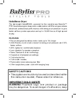 Preview for 2 page of BaBylissPro ItaliaBRAVA BAB5620U Manual