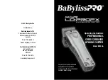 BaBylissPro LO-PRO FX B825GA Operating Instructions Manual preview