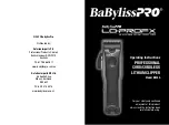 Предварительный просмотр 1 страницы BaBylissPro LoPROFX B825A Operating Instructions Manual