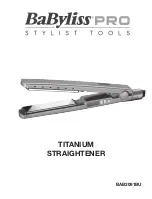 BaBylissPro TITANIUM STRAIGHTENER BAB2091BU Manual предпросмотр