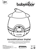 babymoov Humidificateur digital Instructions For Use Manual предпросмотр