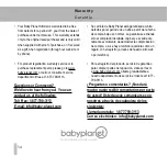 Предварительный просмотр 38 страницы babyplanet Max TRAVELER Manual