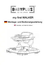 babyplus my first WALKER Assembly And Instruction Manual предпросмотр