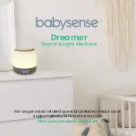 BabySense Dreamer User Manual предпросмотр