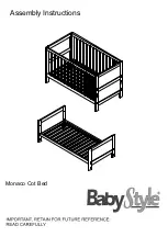 BABYSTYLE Monaco Cot Bed Assembly Instructions Manual предпросмотр