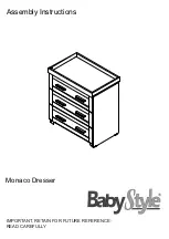 Preview for 1 page of BABYSTYLE Monaco Dresser Assembly Instructions Manual