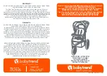 BABYTREND Quick Step JG94 M Series Instruction Manual preview