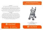 BABYTREND Rocket PLUS Instruction Manual preview