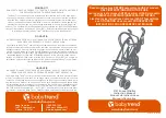 BABYTREND Rocket Stroller SE ST21 Instruction Manual preview