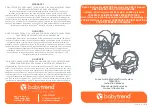 BABYTREND Sonar TS06 A Series Instruction Manual preview