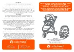 Preview for 1 page of BABYTREND Tango TS08 A Series Instruction Manual