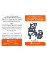 BABYTREND TJ68 Instruction Manual preview