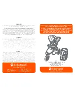 Preview for 1 page of BABYTREND TJ75 Instruction Manual