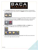 Preview for 14 page of BACA SYSTEMS EDGE XL Operation Manual