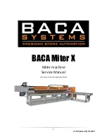 BACA SYSTEMS Miter X Service Manual предпросмотр