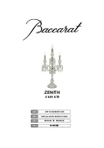 Предварительный просмотр 1 страницы Baccarat 2 601 679 Installation Instructions Manual