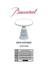 Baccarat NEW ANTIQUE Instructions For Assembly предпросмотр