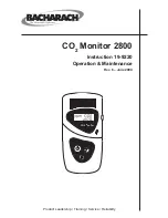 Bacharach CO2 Monitor 2800 Instruction preview