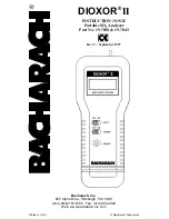 Preview for 1 page of Bacharach DIOXOR 19-7038 Instructions Manual