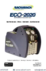 Предварительный просмотр 1 страницы Bacharach ECO-2020 User Manual