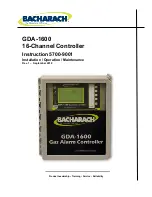 Preview for 1 page of Bacharach GDA-1600 Instructions Manual