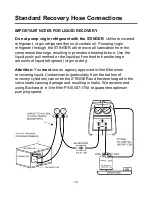 Предварительный просмотр 10 страницы Bacharach High Performance Oilless Commercial Refrigerant Recovery... User Manual