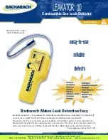 Preview for 1 page of Bacharach Leakator 10 Specifications