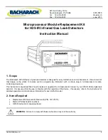 Bacharach Microprocessor Module Replacement Kit Instruction Manual preview