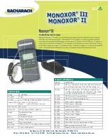 Bacharach Monoxor II Specification Sheet preview