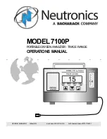 Bacharach Neutronics 7100P Operation Manual preview