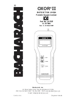 Предварительный просмотр 1 страницы Bacharach OXOR II 19-7037 Instructions Manual