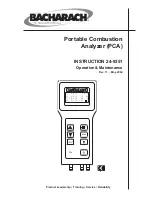 Bacharach Portable Combustion Analyzer 24-9351 Operating & Maintenance Instructions preview