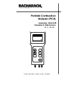 Bacharach Portable Combustion Analyzer Instruction предпросмотр