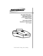 Bacharach Portable Wireless Infrared Printer Operation & Maintenance Instructions Manual preview