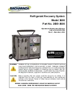 Bacharach Refrigerant Recovery System 3600 Operation And Maintenance Manual preview