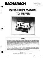 Предварительный просмотр 1 страницы Bacharach TLV sniffer Instruction Manual