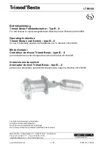 BACHOFEN Trimod Besta LTB010X Operating Instructions Manual предпросмотр