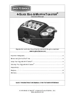 Preview for 1 page of Back to Basics 4-SLICE EGG & MUFFIN TOASTER Instruction Manual