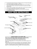 Предварительный просмотр 3 страницы Back to Basics 4-SLICE EGG & MUFFIN TOASTER Instruction Manual