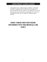 Preview for 6 page of Back to Basics AutoServe SR1000 User Manual