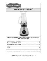 Preview for 10 page of Back to Basics BLENDER EXPRESS BPE3 Instruction Manual