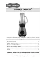 Предварительный просмотр 9 страницы Back to Basics Blender Express Instruction Manual