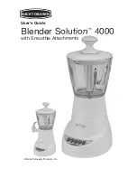 Предварительный просмотр 1 страницы Back to Basics blender solution 4000 User Manual