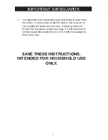 Предварительный просмотр 5 страницы Back to Basics blender solution 4000 User Manual