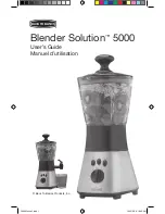 Back to Basics Blender Solution 5500 User Manual preview