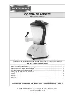 Preview for 13 page of Back to Basics cocoa grande Instruction Manual