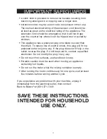 Preview for 7 page of Back to Basics Cocoa-Latte Express CLEX100 User Manual