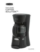 Back to Basics COFFEE SOLUTION CC500 User Manual preview